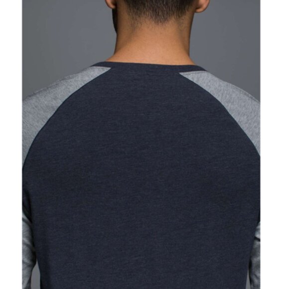 Lululemon Bodhi Long Sleeve Heathered Inkwell/Heathered Medium Grey - Picture 5 of 15